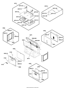 Enclosure Group Diagram and Parts List for 040678-01  Briggs and Stratton Generator